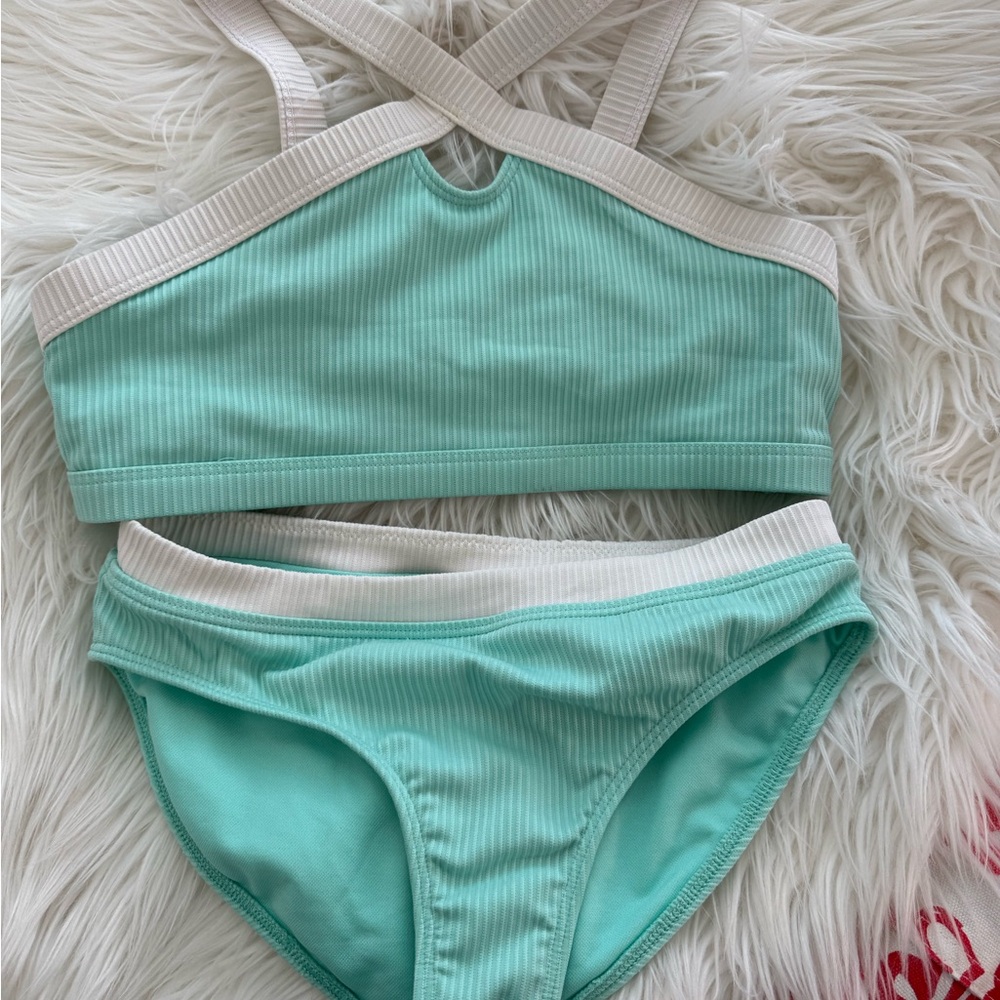 abercrombie kids Mint Green Two-Piece Swim Set - size 11/12